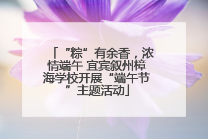 “粽”有余香，浓情端午 宜宾叙州樟海学校开展“端午节”主题活动