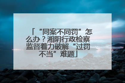“同案不同罚”怎么办？湘阴行政检察监督着力破解“过罚不当”难题