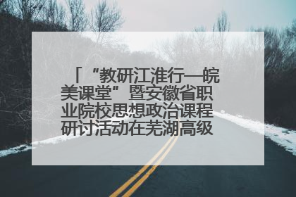 “教研江淮行—皖美课堂”暨安徽省职业院校思想政治课程研讨活动在芜湖高级职业技术学校举行