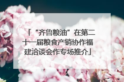“齐鲁粮油”在第二十一届粮食产销协作福建洽谈会作专场推介