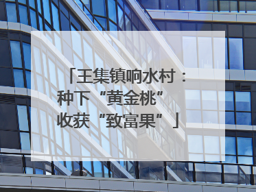 王集镇响水村：种下“黄金桃” 收获“致富果”