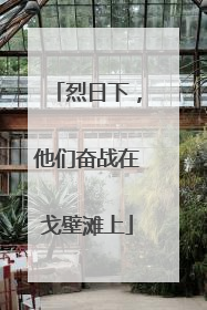 烈日下，他们奋战在戈壁滩上