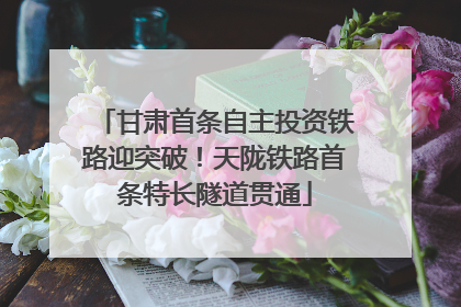 甘肃首条自主投资铁路迎突破！天陇铁路首条特长隧道贯通