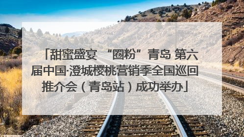 甜蜜盛宴 “圈粉”青岛 第六届中国·澄城樱桃营销季全国巡回推介会（青岛站）成功举办