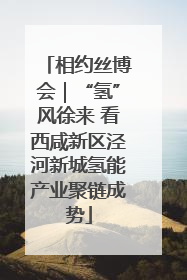 相约丝博会｜“氢”风徐来 看西咸新区泾河新城氢能产业聚链成势