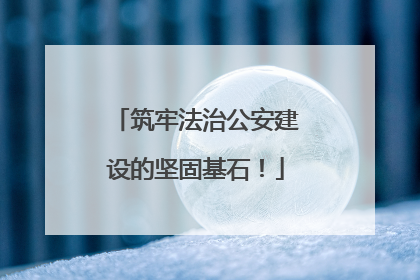 筑牢法治公安建设的坚固基石！