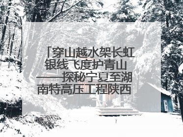 穿山越水架长虹 银线飞度护青山——探秘宁夏至湖南特高压工程陕西段建设现场