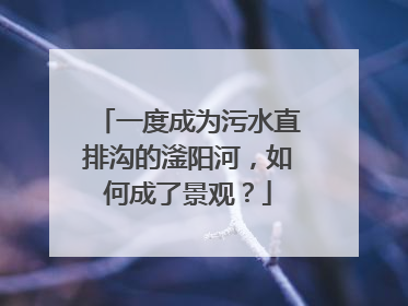 一度成为污水直排沟的滏阳河，如何成了景观？
