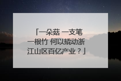 一朵菇 一支笔 一根竹 何以撬动浙江山区百亿产业？