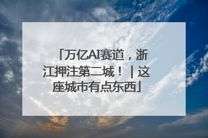 万亿AI赛道，浙江押注第二城！｜这座城市有点东西