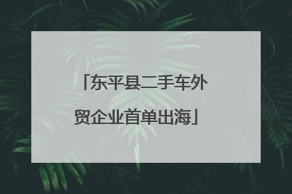 东平县二手车外贸企业首单出海