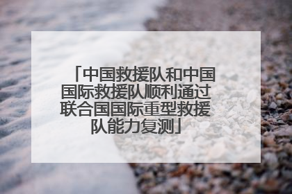 中国救援队和中国国际救援队顺利通过联合国国际重型救援队能力复测