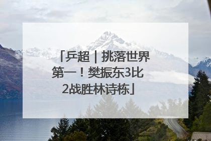 乒超｜挑落世界第一！樊振东3比2战胜林诗栋