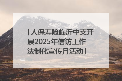 人保寿险临沂中支开展2025年信访工作法制化宣传月活动