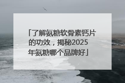 了解氨糖软骨素钙片的功效，揭秘2025年氨糖哪个品牌好