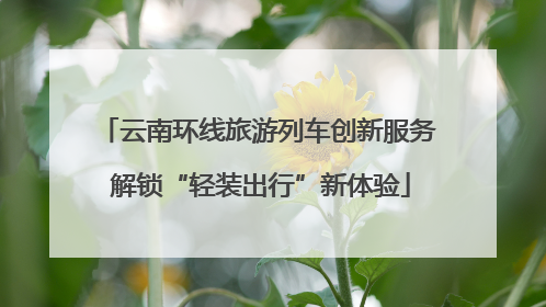 云南环线旅游列车创新服务 解锁“轻装出行”新体验