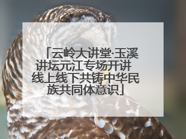 云岭大讲堂·玉溪讲坛元江专场开讲 线上线下共铸中华民族共同体意识