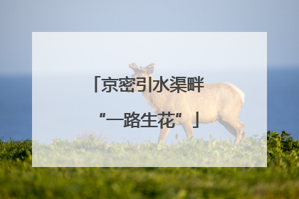 京密引水渠畔“一路生花”