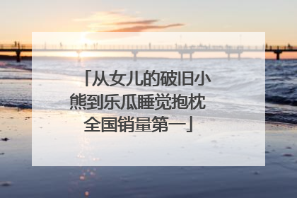 从女儿的破旧小熊到乐瓜睡觉抱枕全国销量第一