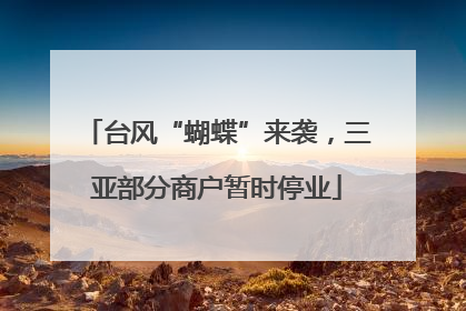 台风“蝴蝶”来袭，三亚部分商户暂时停业