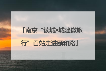 南京“读城•城建微旅行”首站走进颐和路