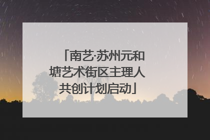 南艺·苏州元和塘艺术街区主理人共创计划启动