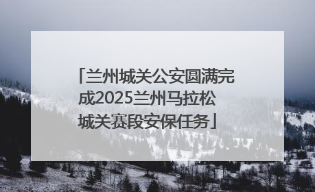 兰州城关公安圆满完成2025兰州马拉松城关赛段安保任务