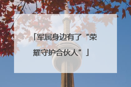 军属身边有了“荣耀守护合伙人”
