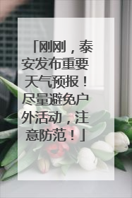 刚刚，泰安发布重要天气预报！尽量避免户外活动，注意防范！