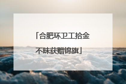 合肥环卫工拾金不昧获赠锦旗
