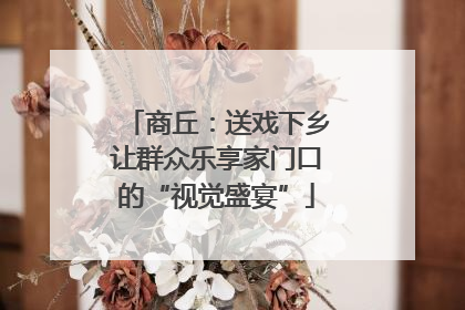 商丘：送戏下乡让群众乐享家门口的“视觉盛宴”