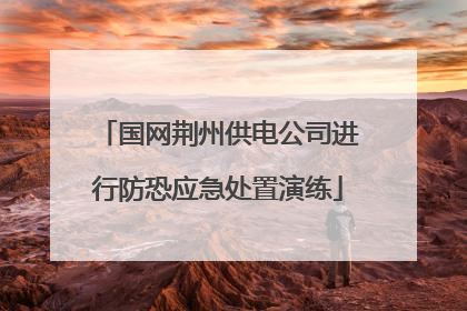国网荆州供电公司进行防恐应急处置演练