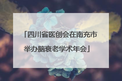 四川省医创会在南充市举办脑衰老学术年会