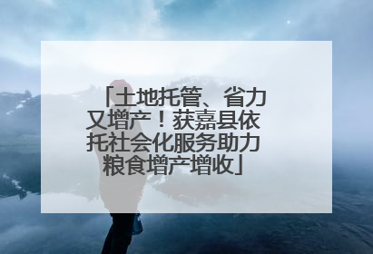 土地托管、省力又增产！获嘉县依托社会化服务助力粮食增产增收
