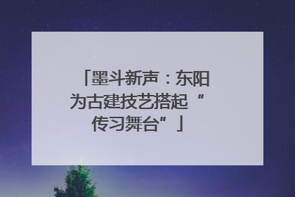 墨斗新声：东阳为古建技艺搭起“传习舞台”