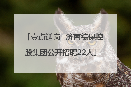 壹点送岗│济南综保控股集团公开招聘22人