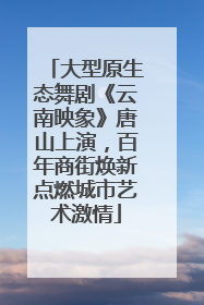 大型原生态舞剧《云南映象》唐山上演，百年商街焕新点燃城市艺术激情