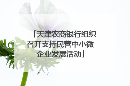 天津农商银行组织召开支持民营中小微企业发展活动