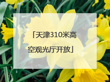 天津310米高空观光厅开放