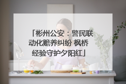 彬州公安：警民联动化赡养纠纷 枫桥经验守护夕阳红