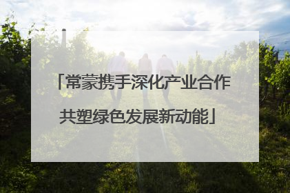 常蒙携手深化产业合作 共塑绿色发展新动能