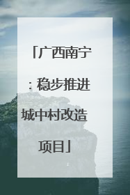广西南宁：稳步推进城中村改造项目