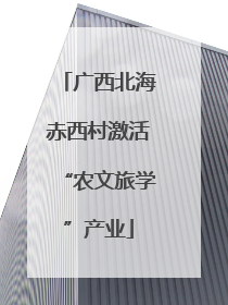 广西北海赤西村激活“农文旅学”产业