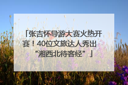 张吉怀导游大赛火热开赛！40位文旅达人秀出“湘西北待客经”