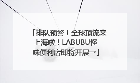 排队预警！全球顶流来上海啦！LABUBU怪味便利店即将开展→