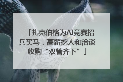 扎克伯格为AI竞赛招兵买马，高薪挖人和洽谈收购“双管齐下”