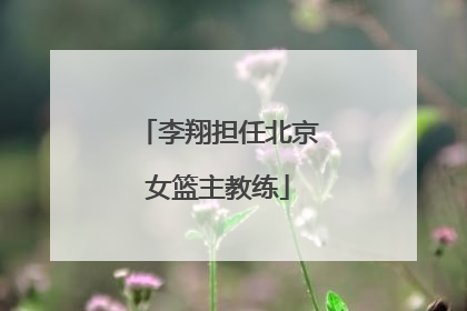 李翔担任北京女篮主教练