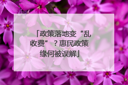 政策落地变“乱收费”？惠民政策缘何被误解