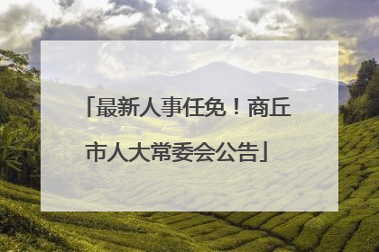 最新人事任免！商丘市人大常委会公告