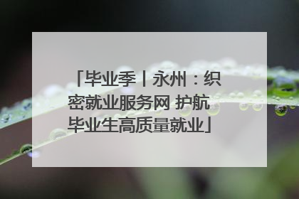 毕业季丨永州：织密就业服务网 护航毕业生高质量就业